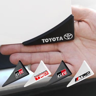 Toyota GR TRD ประตูรถ การป้องกันมุม สติกเกอร์ ป้องกันการชนกัน ซิลิคอนขูด ยาง โลโก้ Innova AVANZA VIOS Hilux Carola GAZOO Racing