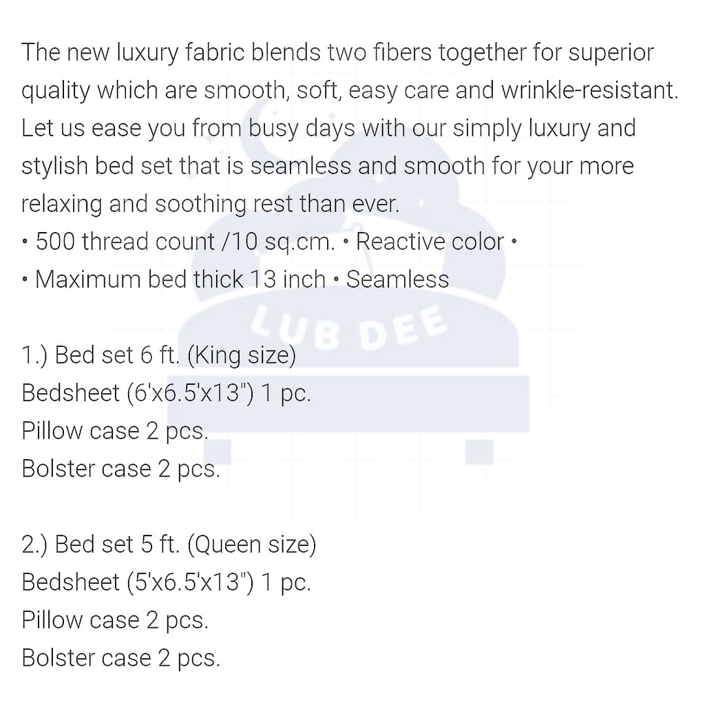 Jessica 500 เส้นด้าย 🍃 เซ็ท ผ้าปูที่นอน *ไม่รวมผ้านวม* รุ่น micro TP series สีพื้น Plain color มินิมอล พาสเทล - รูปที่ 2