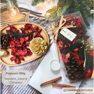 บุหงา Potpourri  ดอกไม้แห้งหอม ปรับอากาศ แบบกล่อง Collection Christmas