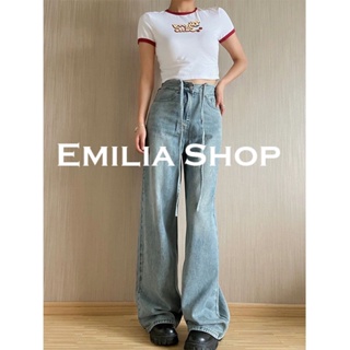 EMILIA SHOP กางเกง กางเกงขายาวกางเกงเอวสูงกางเกงขายาวผู้หญิงสไตล์เกาหลี 2022 ใหม่ สบาย ทันสมัย สวยงาม ทันสมัย K011185 36Z230909