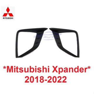 ครอบไฟหน้า สีดำด้าน MITSUBISHI XPANDER 2018 - 2022 มิตซูบิชิ เอ็กซ์แพนเดอร์ ครอบไฟ ฝาครอบหน้า ไฟหน้า 2018 2019 ของแต่ง