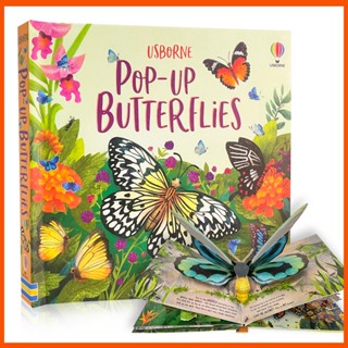 หนังสือภาพตัวอักษรภาษาอังกฤษ 3D Usborne Pop Up Butterflies เสริมการเรียนรู้เด็ก