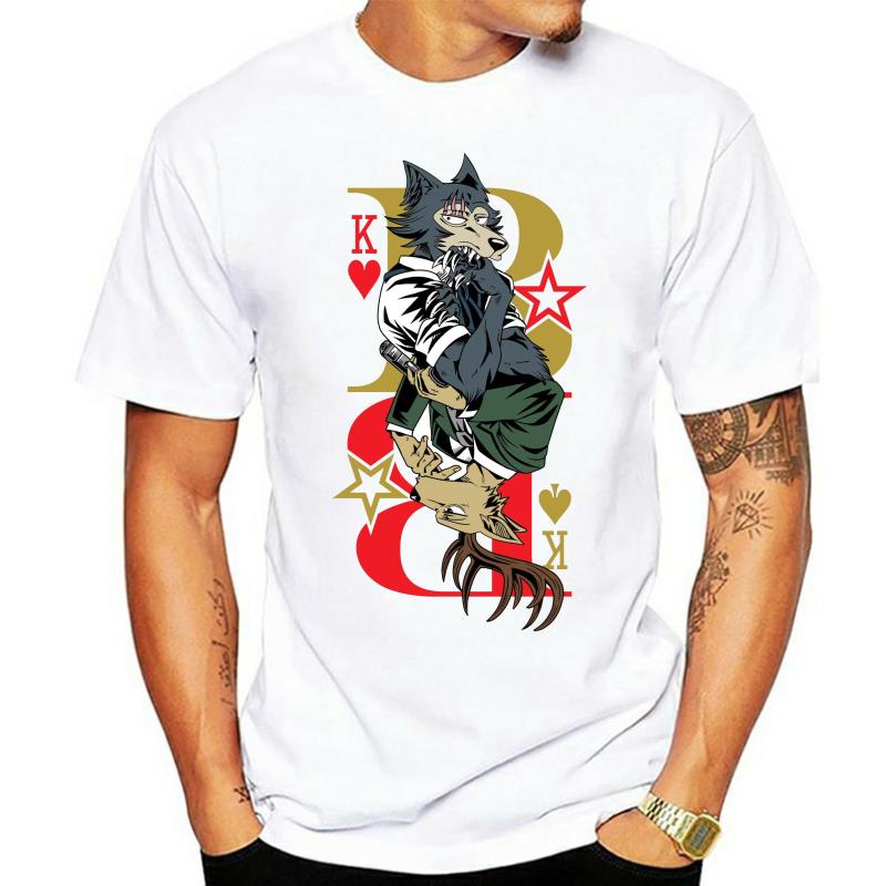 เสื้อยืดผ้าฝ้าย 100% เสื้อยืดการ์ด Beastars