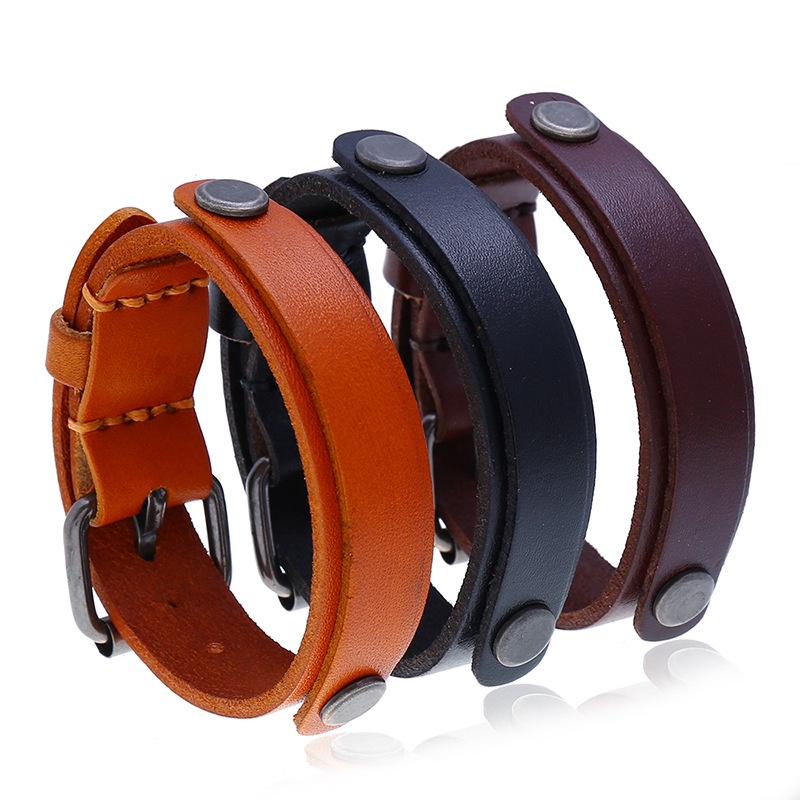 Multi-Layer กว้าง Charm สร้อยข้อมือหนังผู้หญิงผู้ชาย Punk Casual Party เครื่องประดับอุปกรณ์เสริมวันเกิดคริสต์มาส
