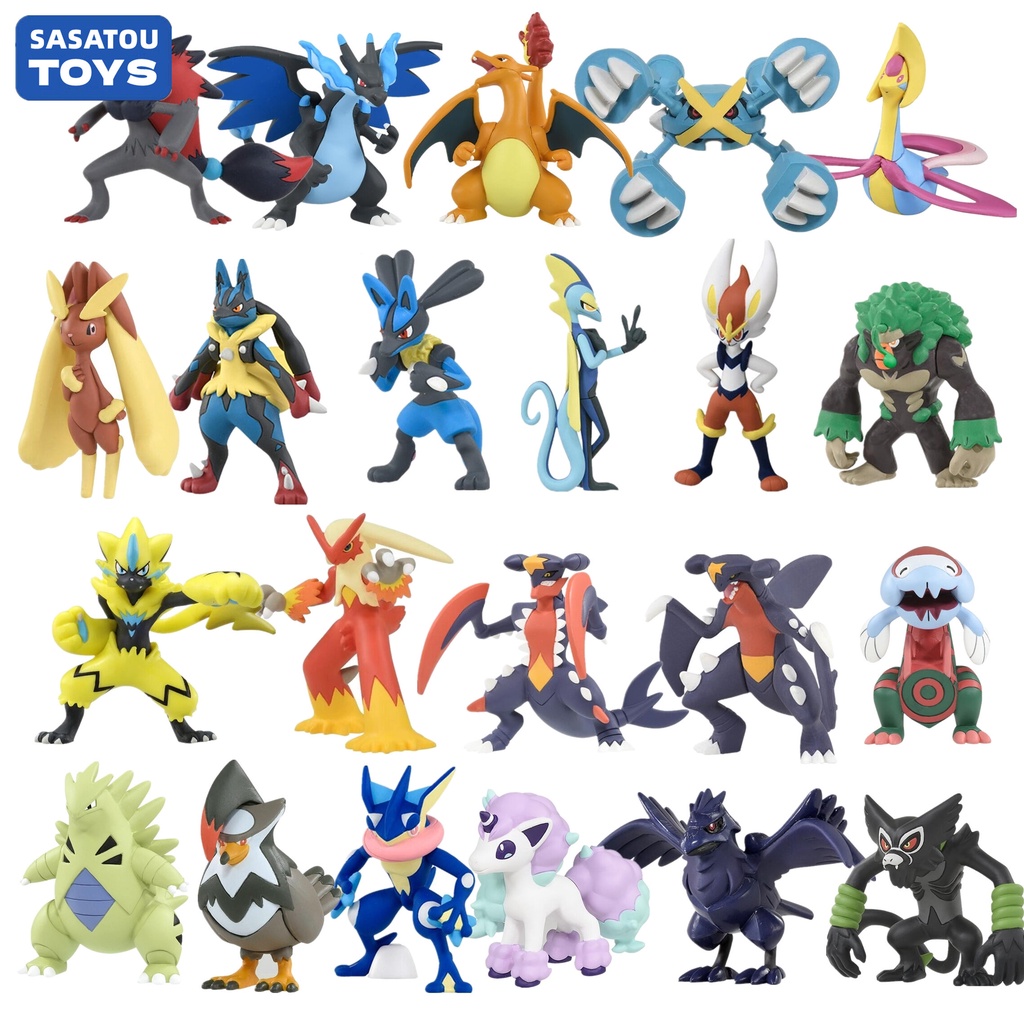 ฟิกเกอร์ Tomy Lucario noivern Metagross Greninja garchomp staraptor blakzien Zoroark zeraora Haxorus