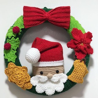 พวงมาลัยคริสต์มาส  Christmas Wreath size 25 cm