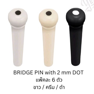 อะไหล่กีต้าร์ หมุดกีต้าร์ มีจุด 2 mm plastic pin with 2 mm dot ของแท้