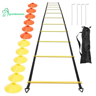ชุดฝึกความเร็วกีฬา กรวย 12 แผ่น เหล็ก 4 ชิ้น และบันไดความคล่…