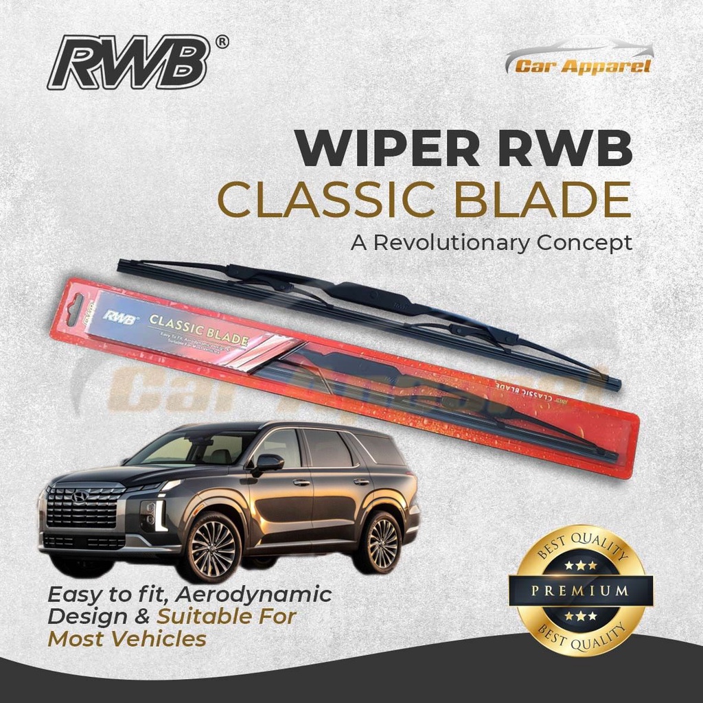 ที่ปัดน้ําฝน RWB Classic Hyundai Palisade Hybrid / กระจกบังลม Hyundai Palisade
