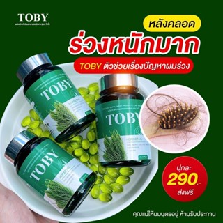 💚ของแท้ พร้อมส่ง💚Toby Horsetail วิตามินลดผมร่วง ผมบาง หัวล้าน อาหารเสริมบำรุงเส้นผม หญ้าหางม้า บำรุงผม ผมแห้งเสีย แตกปลา