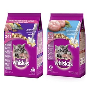 Whiskas Junior 1.1kg อาหารแมววิสกัส จูเนียร์ สำหรับลูกแมว 2 - 12 เดือน