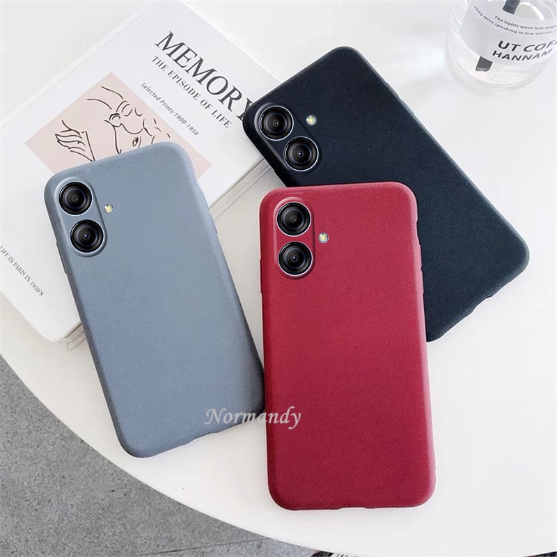 2022 New Simple Smartphone Case Samsung Galaxy A04e A04 E A04s 4G เคสโทรศัพท์ Candy Colors Matte Handphone Casing TPU Silicagel Soft Cover All-inclusive Camera Shockproof Protection Case เคส #7