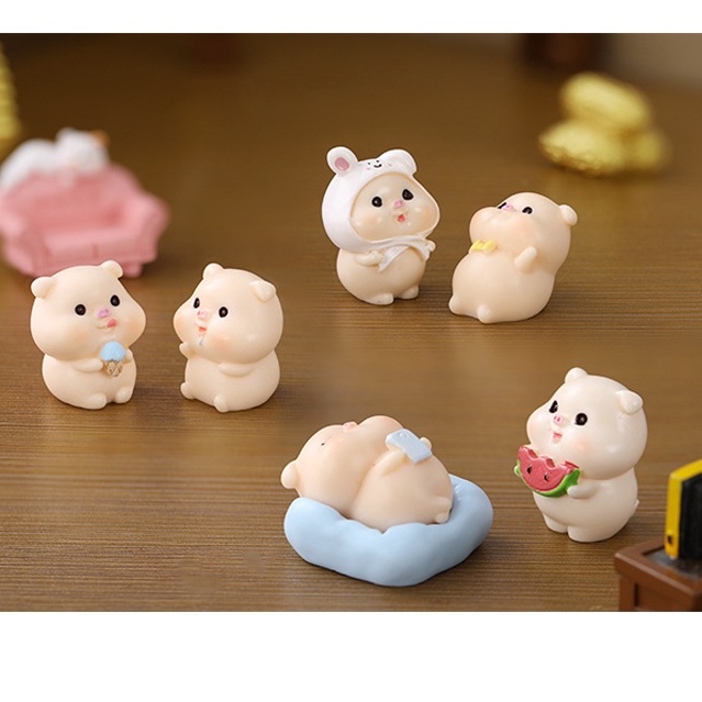 น้องหมูแสนซน มี 6 แบบให้เลือก (ราคา/1ชิ้น) ตุ๊กตาแต่งบ้าน ตุ๊กตาแต่งสวน ของสะสม แต่งสวน จัดสวนถาด พร็อพถ่ายรูป
