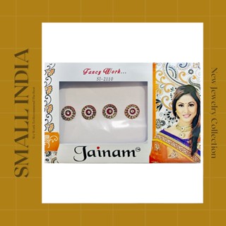 {**ส่งฟรี**} SMALL INDIA 🔅🔸 Traditional Forehead Tikka Bindi สติ๊กเกอร์ 🔅🔸 Lady Fashion Face Jewels