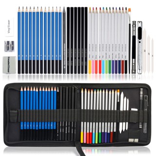 ชุดกล่องดินสอ ละลายน้ําได้ สําหรับวาดภาพระบายสี ศิลปะ 41 ชิ้น