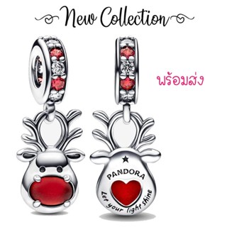 Pandora silver hanging charm คริสมาสต์ ติ้งกวาง เรนเดียร์