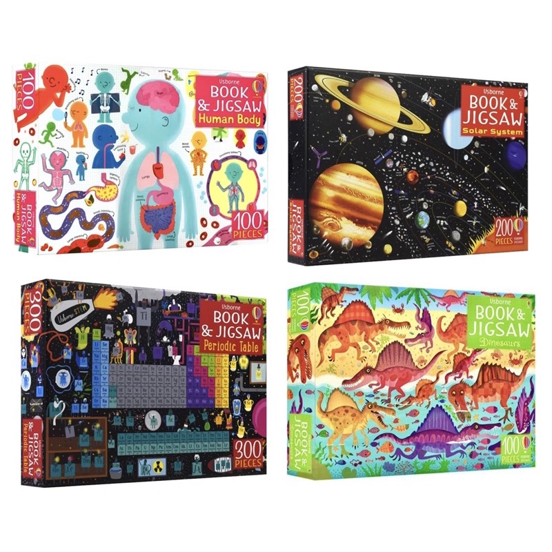 Usborne Book And Jigsaw Dinosaurs Periodic Table Solar Systems Human