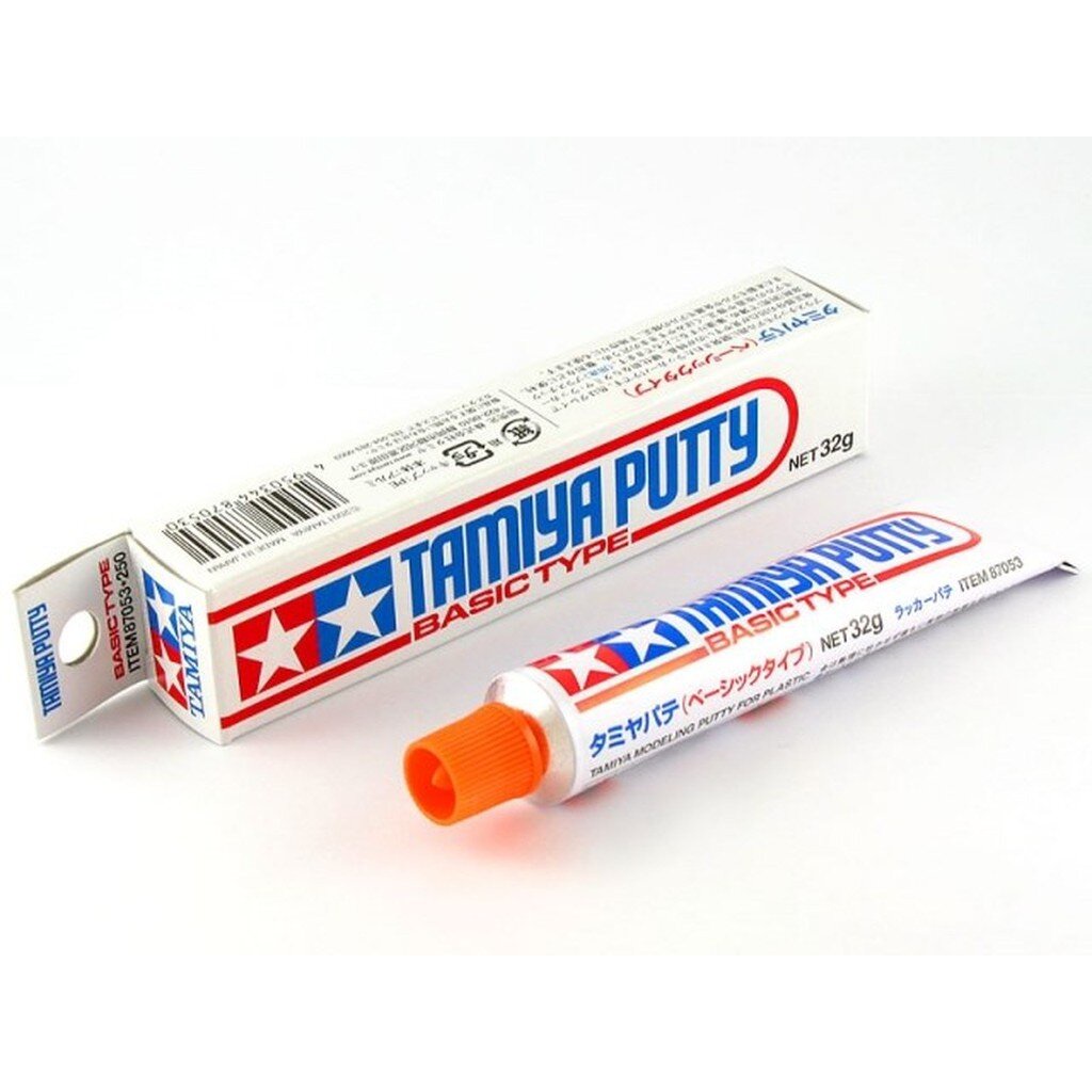 TAMIYA 87053 PUTTY BASIC TYPE FILLER 32G FOR HOBBY PLASTIC MODEL พุตตี้เหลวสีขาว สำหรับอุดร่องหรือรอยประกอบ VCA GUNDAM