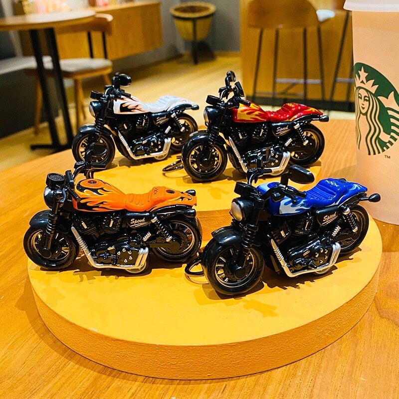 🏍️พวงกุญแจ🏍️รถมอเตอร์ไซค์สร้าง รถจักรยานยนต์ พวงกุญแจโลหะ เท่ๆ รถโมเดล พร้อมส่ง