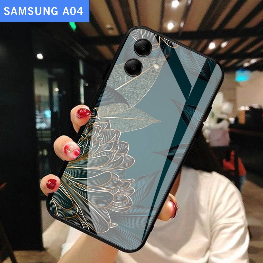 (S48) SAMSUNG A04 Glass Case - เคสมือถือใหม่ล่าสุด - SAMSUNG A04 - ฟิล์มกันรอยมือถือ - SAMSUNG A04