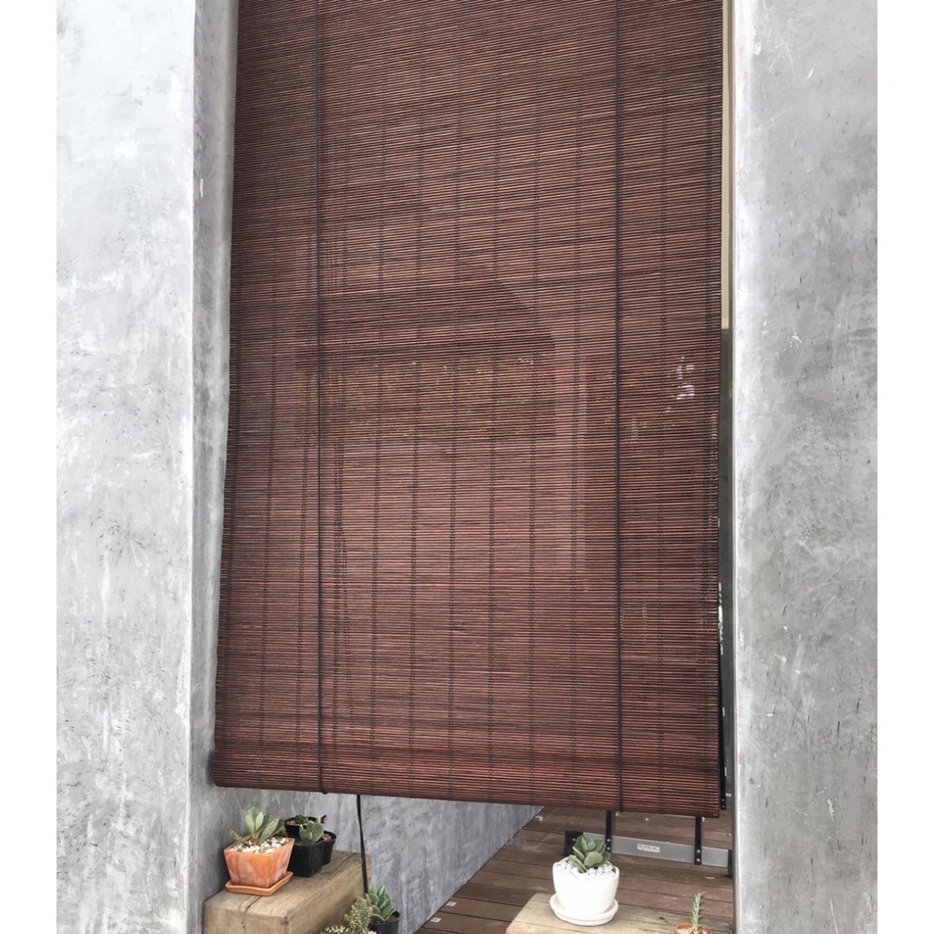 ตกแต่งบ้าน [ลดแรง🔥] หลุดคิวซีสีโอ๊ค มู่ลี่ไม้ไผ่ ใช้งานได้ปกติ ส่งด่วน สั่งเลย