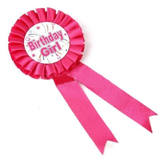 เข็มกลัด Birthday Girl Hot Pink Badge