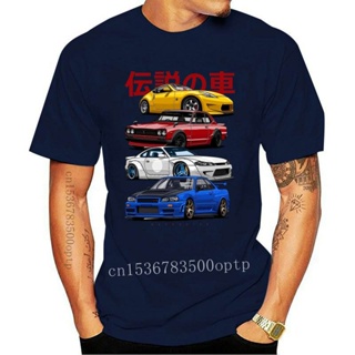 [COD]เสื้อยืดคลาสสิก JDM Mix. Skyline R34 Siia S15 Hakosuka and 370Z เสื้อแขนสั้น พิมพ์ลายรถยนต์ สไตล์วินเทจ ฮิปฮอป สําห