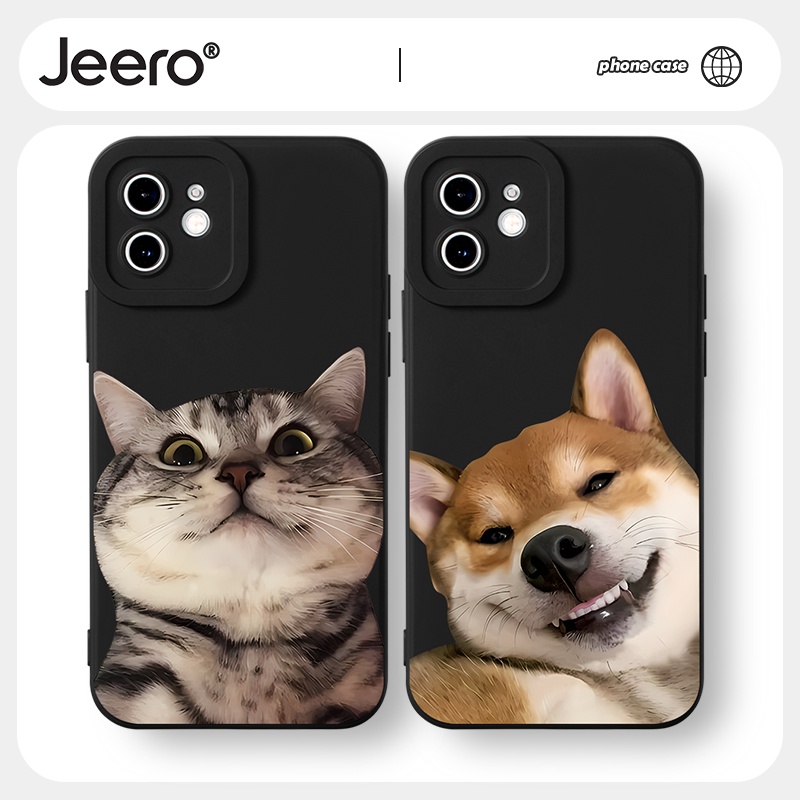 Jeero เคสคู่ เคสไอโฟน คู่รัก กันกระแทกซิลิโคนนุ่มน่ารักตลก เคสโทรศัพท์ Compatible for iPhone 17 Air 16 15 14 13 12 11 Pro Max SE 2020 X XR XS 8 7 ip Plus HFF1898