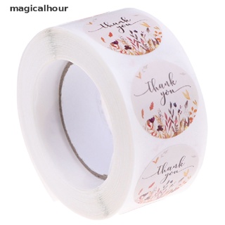 Magicalhour ^ ^ 500 ชิ้น / ม้วนสติกเกอร์ลายสก๊อตสีชมพูสําหรับซีลฉลากสติกเกอร์ตกแต่ง * ใหม่