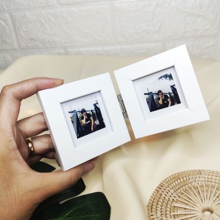 กรอบคู่จิ๋ว เจ้าพับจิ๋ว ขนาด 2x2 นิ้ว กรอบพร้อมรูป