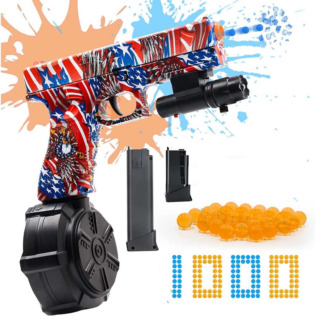Engine2 IN 1 Manual & Electric JM X2 Glock Gel Blaster Weapon Model Automatic Splatter Ball Toy