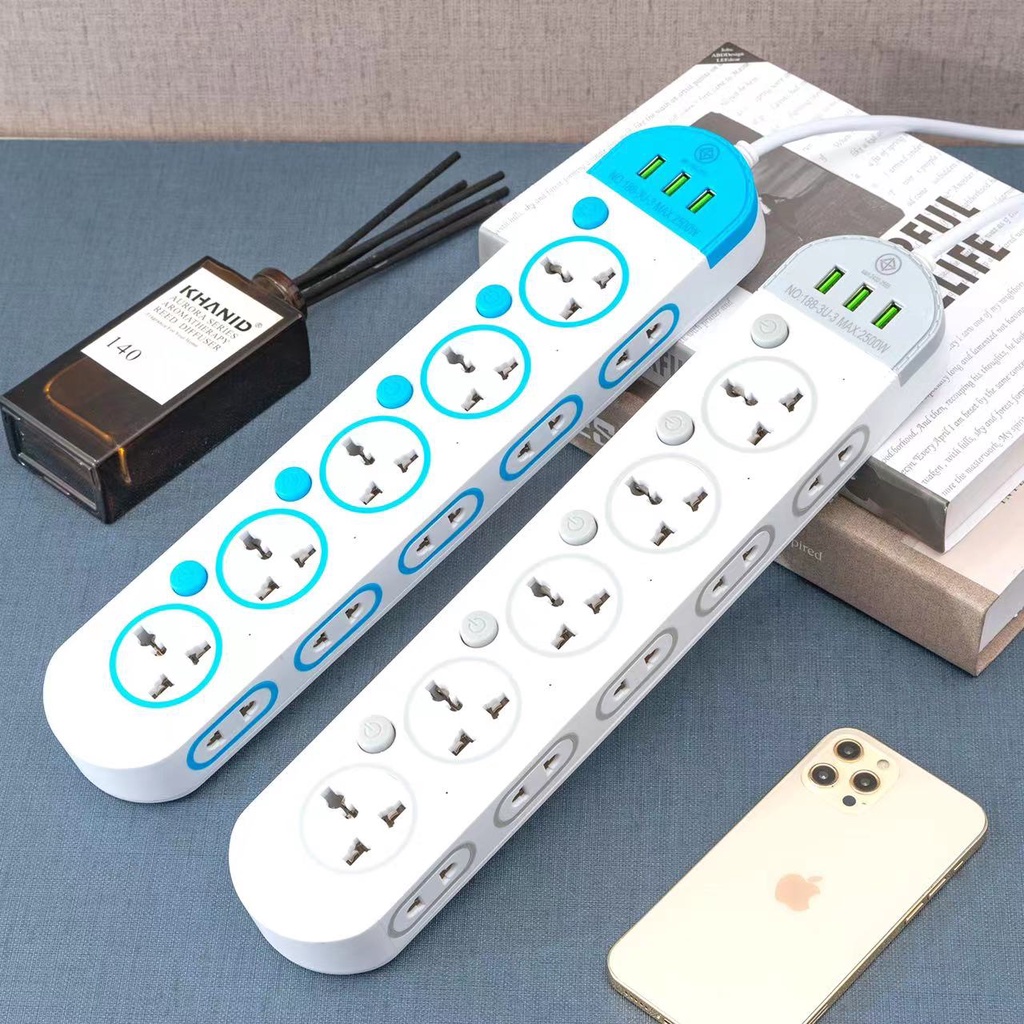 ปลั๊กไฟ 5เมตร. ปลั๊กไฟ 3เมตร. ปลั๊ก 15ตา 2500w วัสดุแข็งแรง สายไฟเส้นใหญ่ มีปุ่มเปิด/ปิด แยกช่องอิสระ31