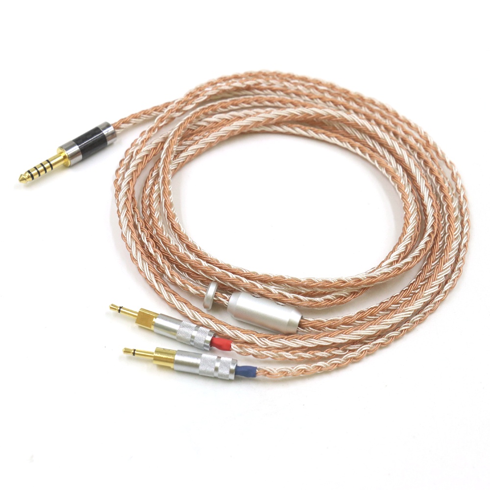 Balance 3.5 Xlr 4.4 ชายคู่ 2.5 มม. 16 แกนชุบเงินผสมสายหูฟัง Hifi สําหรับ Sennheiser hd700 nw zx300a