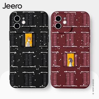 Jeero เคสคู่ เคสไอโฟน คู่รัก กันกระแทกซิลิโคนนุ่มการ์ตูนน่ารักตลก เคสโทรศัพท์ Compatible for iPhone 15 14 13 12 11 Pro Max SE 2020 X XR XS 8 7 6 6S Plus พลัส HFE1677