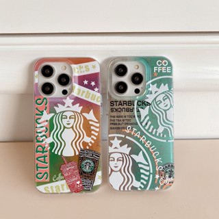 เคสโทรศัพท์มือถือแฟชั่น ลาย Starbucks สําหรับ iphone 14 Pro Max i14 plus 13 Pro Max i13 13pro 11 Pro Max i11 12Pro 12 Pro Max