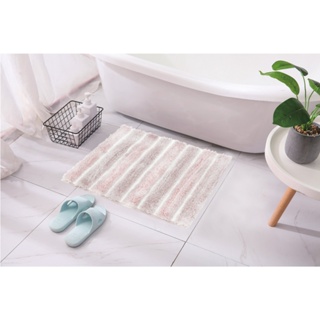 COZY พรมเช็ดเท้าขนนุ่ม รุ่น LOBBY-02 ขนาด 50× 80× 2.5ซม. สีชมพูBy-AjuShop