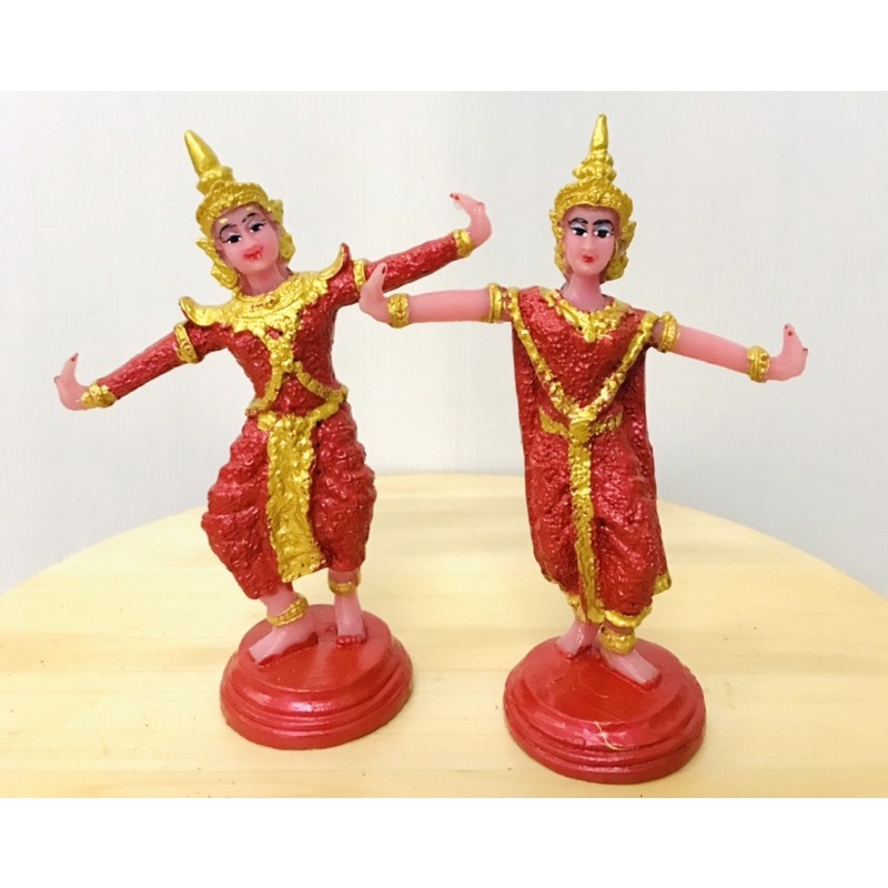 นางรำ ขนาดใหญ่พิเศษ ละคร ตุ๊กตาตั้งศาล งานเรซิ่นสีมุก (ราคาต่อคู่)ข
