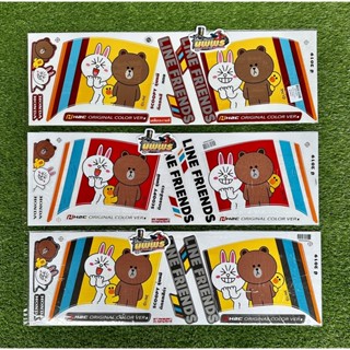 สติ๊กเกอร์สกู๊ปปี้ไอ Scoopy-i ปี2019 รุ่นหมี LINE FRIENDS ( สีสด เคลือบเงาแท้ )