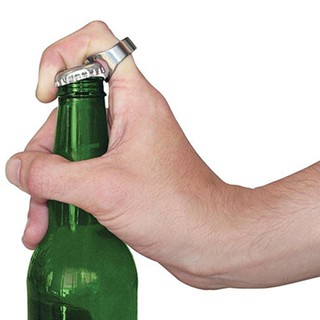 【AG】Cool Men Stainless Steel Finger Ring Bottle Opener Bar Pub Party Beer Tool