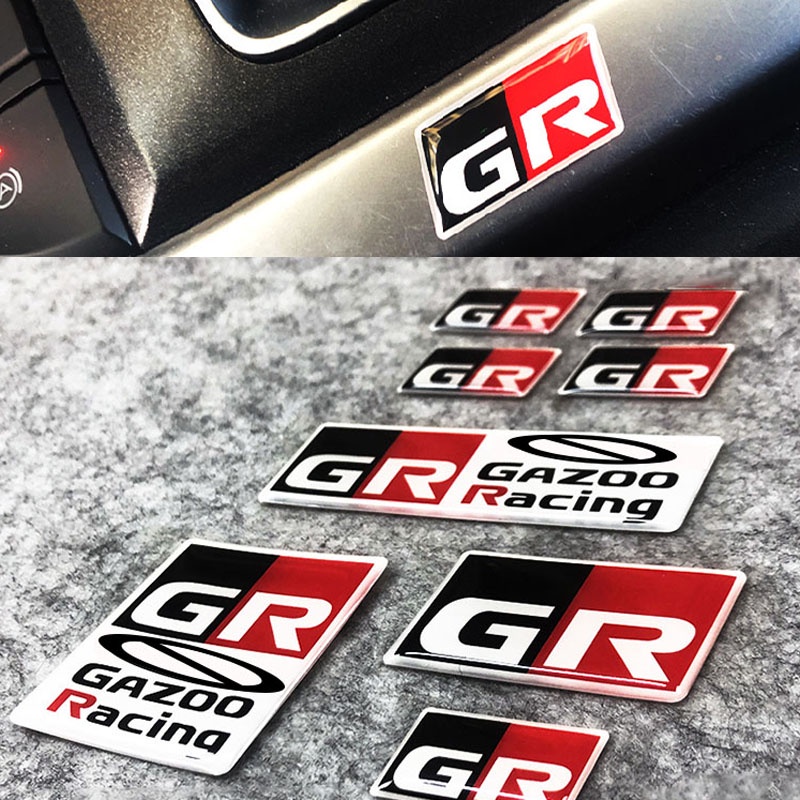 1pcs สําหรับ Toyota GR Gazoo Racing รถ Trunk พวงมาลัย Scratch คริสตัลอีพ็อกซี่ซิลิคอนสติกเกอร์ป้องกันอุปกรณ์เสริมอัตโนมัติ