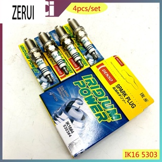 Zr หัวเทียนอิริเดียม IK16 5303 สําหรับ Toyota Nissan Honda Audi Mitsubishi Hyundai Subaru VW Opel (4 ชิ้นต่อชุด)