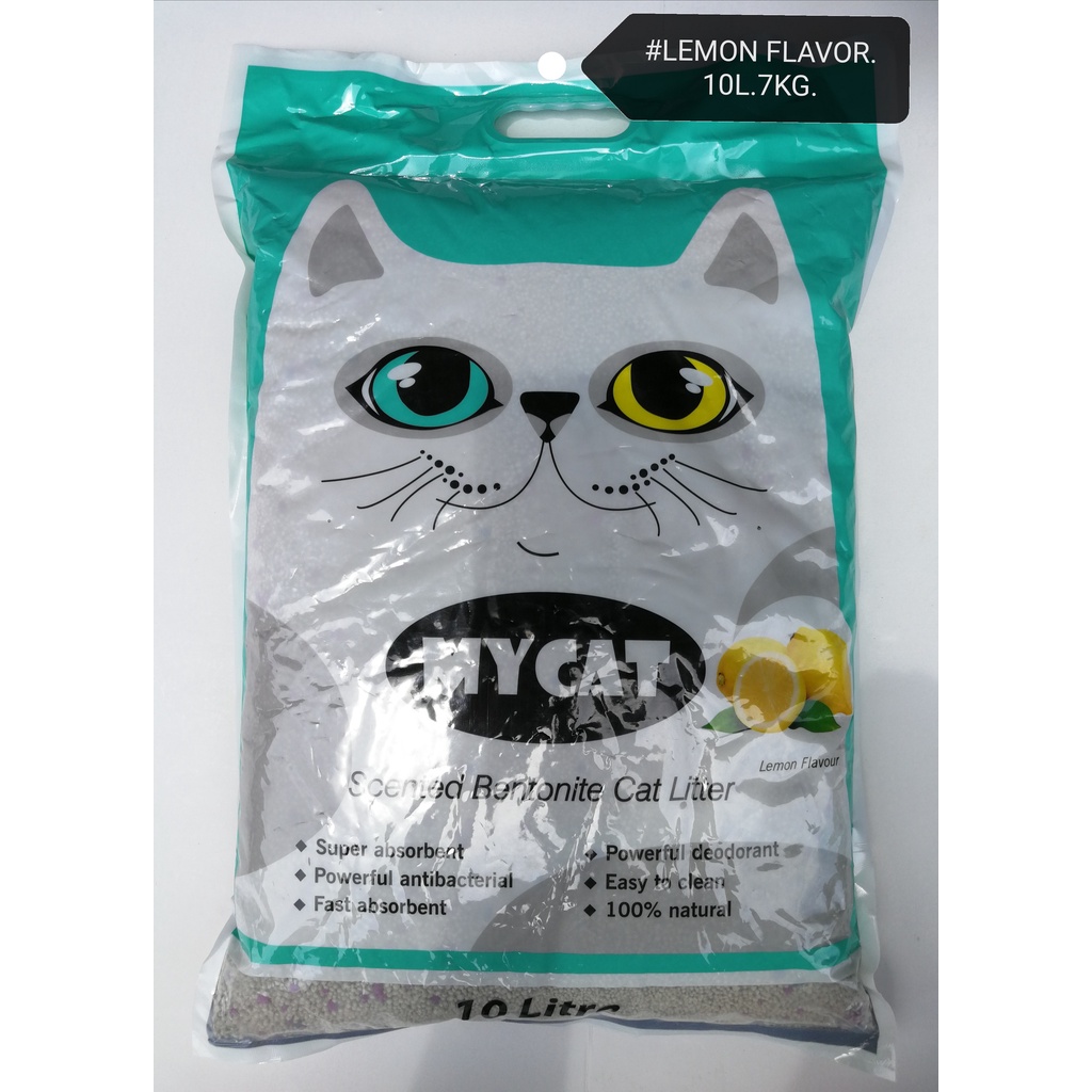 MYCat ทรายแมว ทรายห้องน้ํา Bentonite Pasir Kucing Tandas 10L / 7kg (กลิ่นสุ่ม)