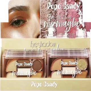 PoPo Candy Eye shadow พาเลตต์อายแชโดว์แต่งตา7สี สีสวย ติดทน กันน้ำ กันเหงื่อ