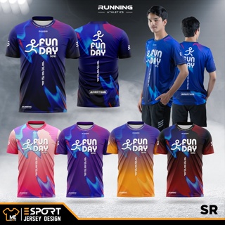 เสื้อกีฬาผู้ชาย ผู้หญิง (SR.06-SR.10) พิมพ์ลายทั้งตัว ใส่วิ่…