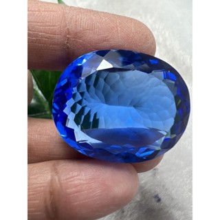 Synthetic Lab Blue Topaz Oval 25x31- 65cts