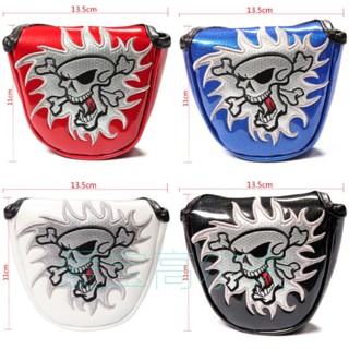 ปลอกหุ้มหัวไม้กอล์ฟ ลายกระโหลกแบบหูเดียว (CPD001) Cover Putter O SKULL มี 4 สีให้เลือก