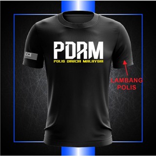 เสื้อยืดผ้าฝ้าย เสื้อยืดพิมพ์ลายพรีเมี่ยม เสื้อยืดแขนสั้น พิมพ์ลาย BAJU PDRM DIRAJA สําหรับผู้ชาย เสื้อยืด DIRAJA MICROF