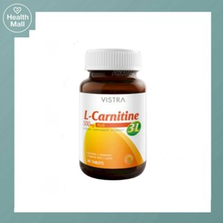 Vistra L Carnitine 3L 500 Mg 30 เม็ด วิสทร้า แอล-คาร์นิทีน เผาผลาญไขมัน