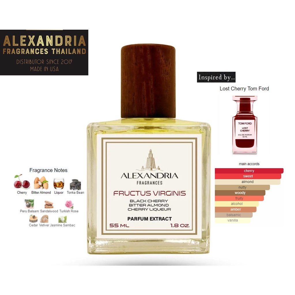 Alexandria Fragrances: Fructus Virginis Inspired by Tom Ford Lost Cherry 30/55/60/100ml นํ้าหอมขวดใหม่ของแท้