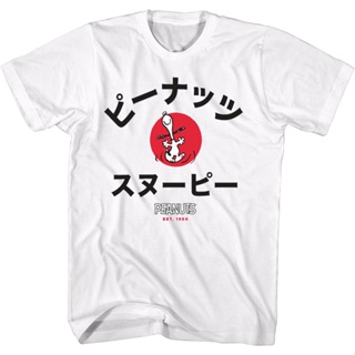 Snoopy Japanese Text Peanuts T-Shirt เสื้อแฟชั่นผญ2022 อื่นๆ เสื้อแฟชั่นผญ